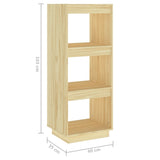 NNEVL Book Cabinet/Room Divider 40x35x103 cm Solid Pinewood