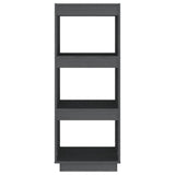 NNEVL Book Cabinet/Room Divider Grey 40x35x103 cm Solid Pinewood