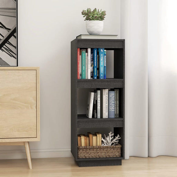 NNEVL Book Cabinet/Room Divider Grey 40x35x103 cm Solid Pinewood