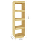 NNEVL Book Cabinet/Room Divider 40x35x135 cm Solid Pinewood