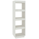 NNEVL Book Cabinet/Room Divider White 40x35x135 cm Solid Pinewood