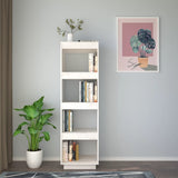 NNEVL Book Cabinet/Room Divider White 40x35x135 cm Solid Pinewood