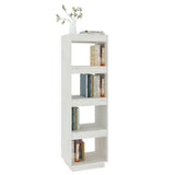 NNEVL Book Cabinet/Room Divider White 40x35x135 cm Solid Pinewood