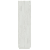 NNEVL Book Cabinet/Room Divider White 40x35x135 cm Solid Pinewood