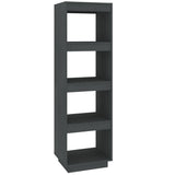 NNEVL Book Cabinet/Room Divider Grey 40x35x135 cm Solid Pinewood