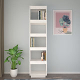 NNEVL Book Cabinet/Room Divider White 40x35x167 cm Solid Wood Pine