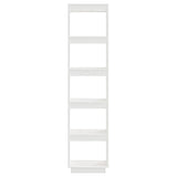 NNEVL Book Cabinet/Room Divider White 40x35x167 cm Solid Wood Pine