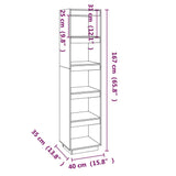NNEVL Book Cabinet/Room Divider White 40x35x167 cm Solid Wood Pine