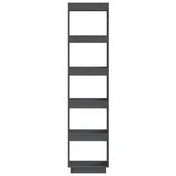 NNEVL Book Cabinet/Room Divider Grey 40x35x167 cm Solid Wood Pine