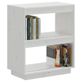 NNEVL Book Cabinet White 60x35x71 cm Solid Wood Pine