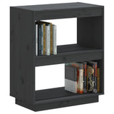 NNEVL Book Cabinet Grey 60x35x71 cm Solid Wood Pine