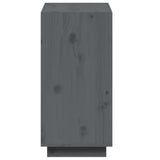 NNEVL Book Cabinet Grey 60x35x71 cm Solid Wood Pine