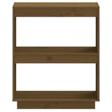 NNEVL Book Cabinet Honey Brown 60x35x71 cm Solid Wood Pine