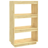 NNEVL Book Cabinet/Room Divider 60x35x103 cm Solid Pinewood