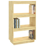 NNEVL Book Cabinet/Room Divider 60x35x103 cm Solid Pinewood