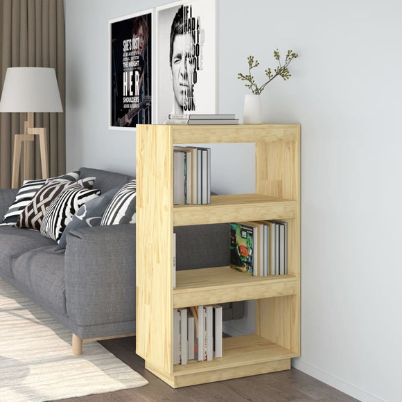 NNEVL Book Cabinet/Room Divider 60x35x103 cm Solid Pinewood