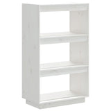 NNEVL Book Cabinet/Room Divider White 60x35x103 cm Solid Wood Pine