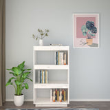 NNEVL Book Cabinet/Room Divider White 60x35x103 cm Solid Wood Pine