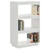 NNEVL Book Cabinet/Room Divider White 60x35x103 cm Solid Wood Pine