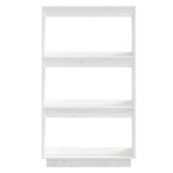 NNEVL Book Cabinet/Room Divider White 60x35x103 cm Solid Wood Pine