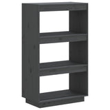 NNEVL Book Cabinet/Room Divider Grey 60x35x103 cm Solid Wood Pine