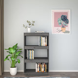NNEVL Book Cabinet/Room Divider Grey 60x35x103 cm Solid Wood Pine