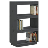 NNEVL Book Cabinet/Room Divider Grey 60x35x103 cm Solid Wood Pine