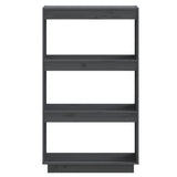 NNEVL Book Cabinet/Room Divider Grey 60x35x103 cm Solid Wood Pine