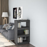 NNEVL Book Cabinet/Room Divider Grey 60x35x103 cm Solid Wood Pine