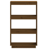 NNEVL Book Cabinet/Room Divider Honey Brown 60x35x103 cm Solid Wood Pine
