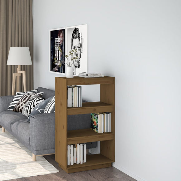 NNEVL Book Cabinet/Room Divider Honey Brown 60x35x103 cm Solid Wood Pine