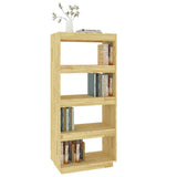 NNEVL Book Cabinet/Room Divider 60x35x135 cm Solid Pinewood