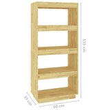 NNEVL Book Cabinet/Room Divider 60x35x135 cm Solid Pinewood