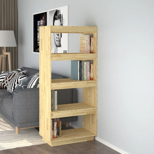 NNEVL Book Cabinet/Room Divider 60x35x135 cm Solid Pinewood