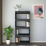 NNEVL Book Cabinet/Room Divider Grey 60x35x135 cm Solid Pinewood