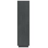 NNEVL Book Cabinet/Room Divider Grey 60x35x135 cm Solid Pinewood