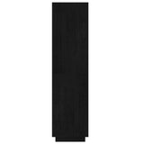 NNEVL Book Cabinet/Room Divider Black 60x35x135 cm Solid Pinewood