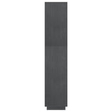 NNEVL Book Cabinet/Room Divider Grey 60x35x167 cm Solid Pinewood