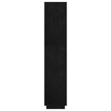 NNEVL Book Cabinet/Room Divider Black 60x35x167 cm Solid Pinewood
