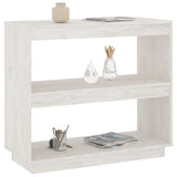 NNEVL Book Cabinet White 80x35x71 cm Solid Pinewood