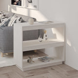 NNEVL Book Cabinet White 80x35x71 cm Solid Pinewood