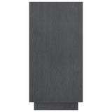 NNEVL Book Cabinet Grey 80x35x71 cm Solid Pinewood