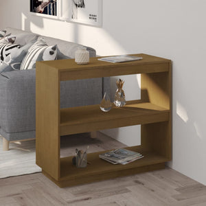 NNEVL Book Cabinet Honey Brown 80x35x71 cm Solid Pinewood