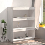 NNEVL Book Cabinet/Room Divider White 80x35x103 cm Solid Pinewood