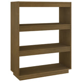 NNEVL Book Cabinet/Room Divider Honey Brown 80x35x103 cm Solid Pinewood