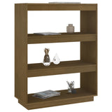 NNEVL Book Cabinet/Room Divider Honey Brown 80x35x103 cm Solid Pinewood