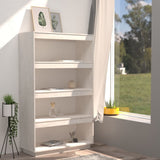 NNEVL Book Cabinet/Room Divider White 80x35x135 cm Solid Pinewood