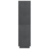 NNEVL Book Cabinet/Room Divider Grey 80x35x135 cm Solid Pinewood