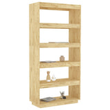 NNEVL Book Cabinet/Room Divider 80x35x167 cm Solid Pinewood
