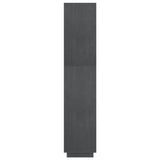 NNEVL Book Cabinet/Room Divider Grey 80x35x167 cm Solid Pinewood